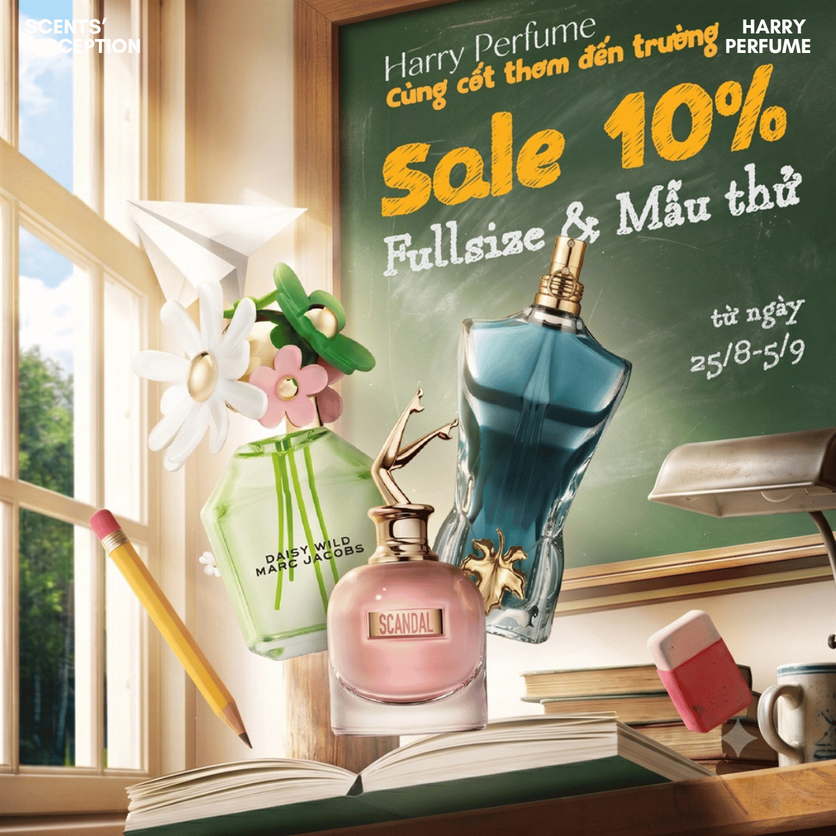 Cùng Cốt Thơm Đến Trường – Ưu Đãi 10% Nước Hoa Mùa Tựu Trường Tại Harry Perfume