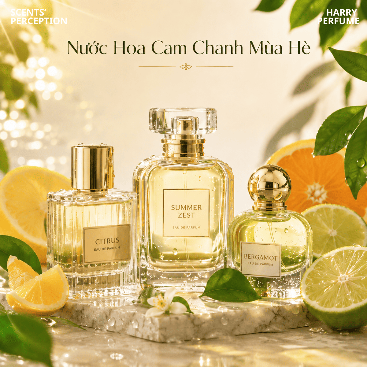 Những mùi nước hoa cam chanh mùa hè dễ dùng, tươi mát