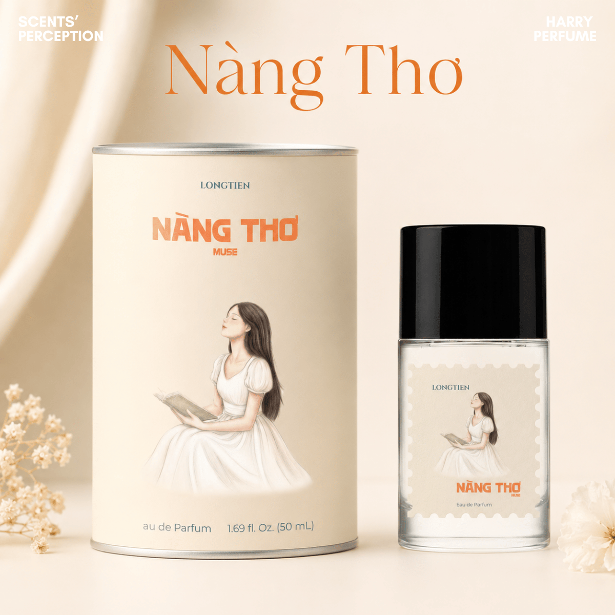Nước hoa LONGTIEN Nàng Thơ EDP mùi hương trong trẻo, dịu dàng