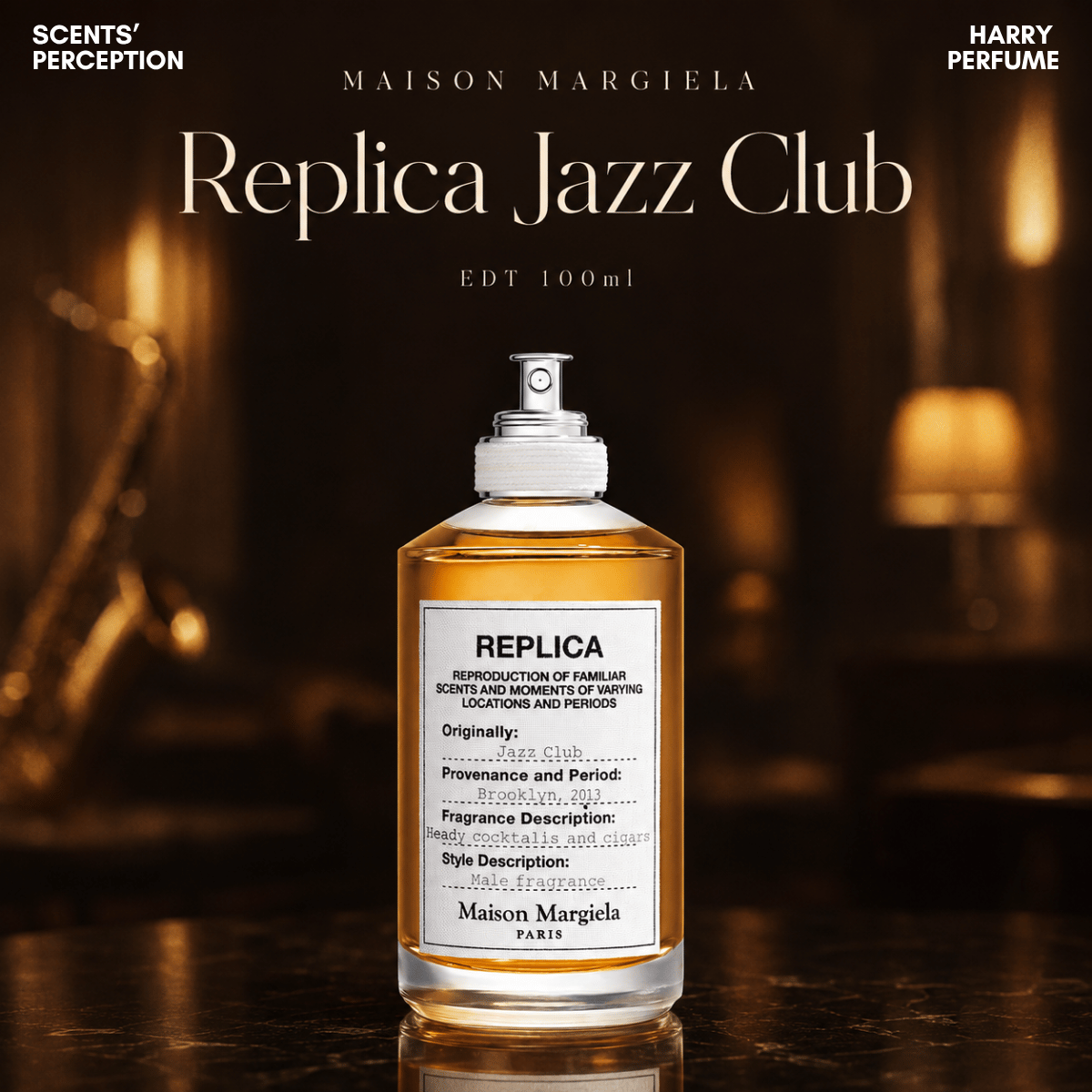 Nước hoa Maison Margiela Replica Jazz Club EDT hương rượu rum, vanilla ấm áp