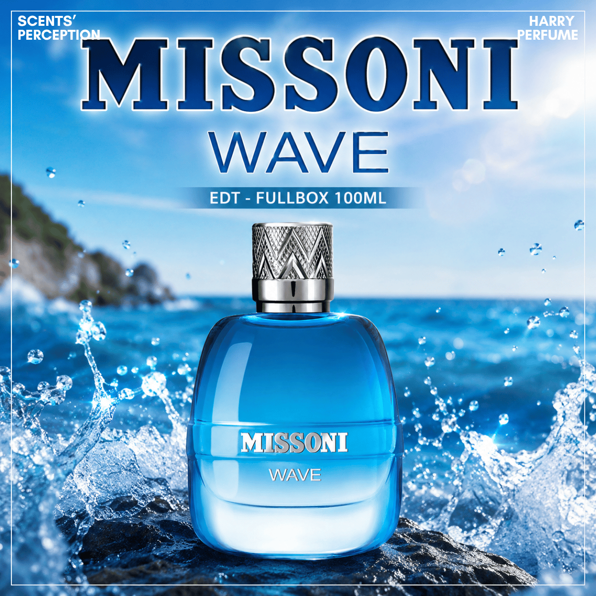 Nước hoa nam Missoni Wave EDT Fullbox 100ml hương biển