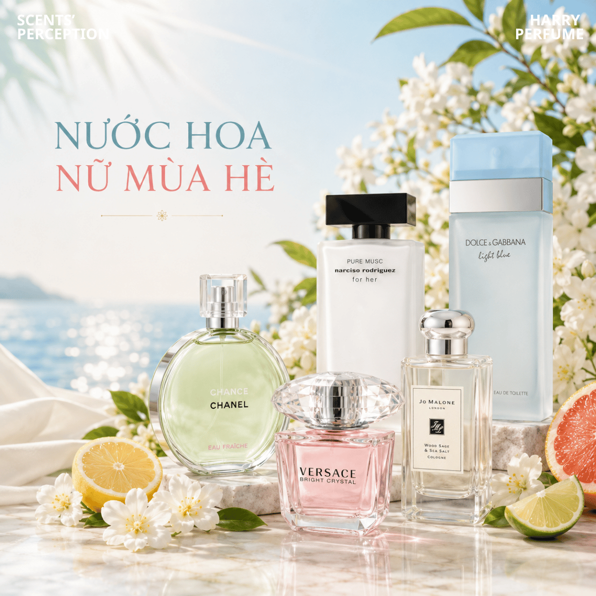 Top 10 nước hoa nữ mùa hè thơm mát, cuốn hút
