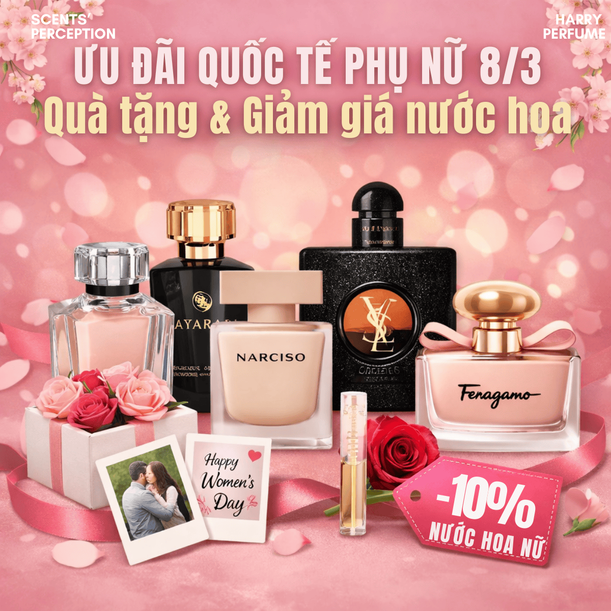 Quốc Tế Phụ Nữ 8/3 – Ưu Đãi Nước Hoa & Quà Tặng Đặc Biệt Tại Cửa Hàng