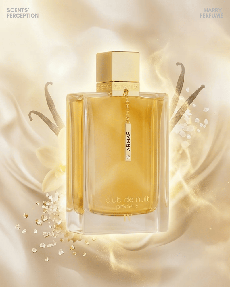 Precieux IV có lưu hương 6–8 giờ, tỏa mùi vừa phải, ôm sát da, mang cảm giác ngọt vừa – sạch – ấm – mềm