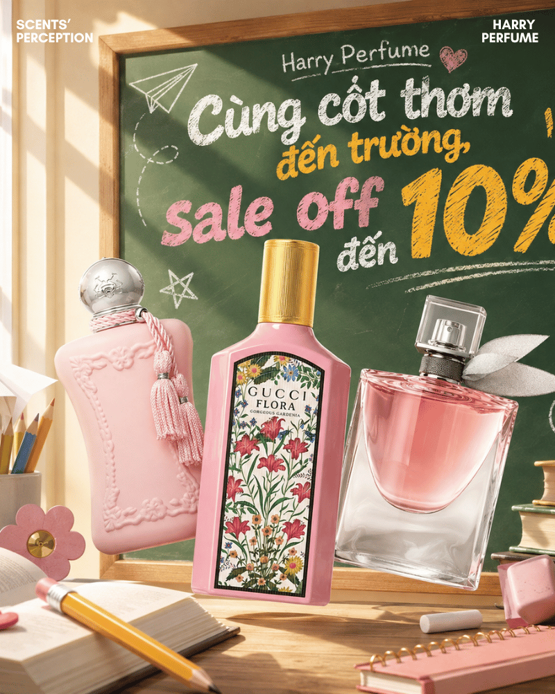 Từ 25/8 đến 5/9, Harry Perfume đồng loạt giảm 10% nước hoa Fullsize và toàn bộ nước hoa mẫu thử.