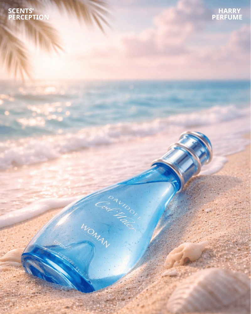 Tầng hương cuối của Cool Water Woman ấm áp, mềm mại, giữ dư âm tươi mát và bám da thư giãn nhiều giờ.