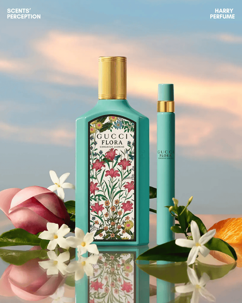 Gucci Flora Gorgeous Jasmine EDP là mùi hương hoa nhài trắng nhẹ nhàng, thanh lịch, tỏa vừa phải, phù hợp dùng hằng ngày.