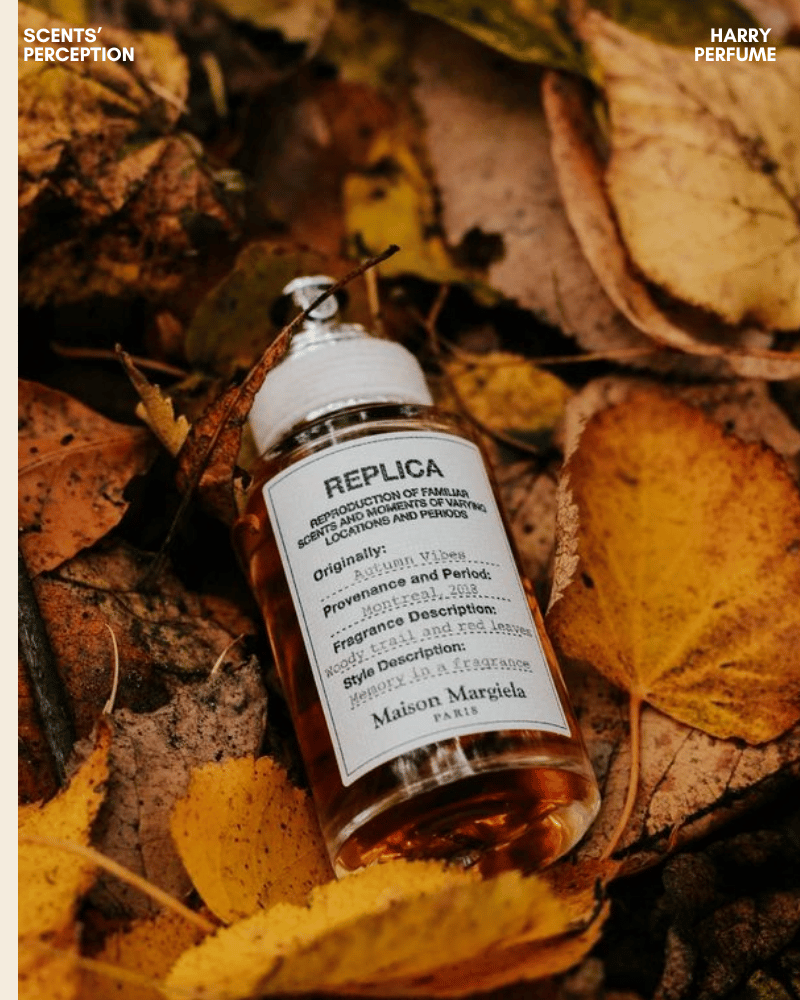 Autumn Vibes mở đầu cay xanh, hơi lạnh với tiêu hồng, ngò và bạch đậu khấu, gợi không khí rừng.