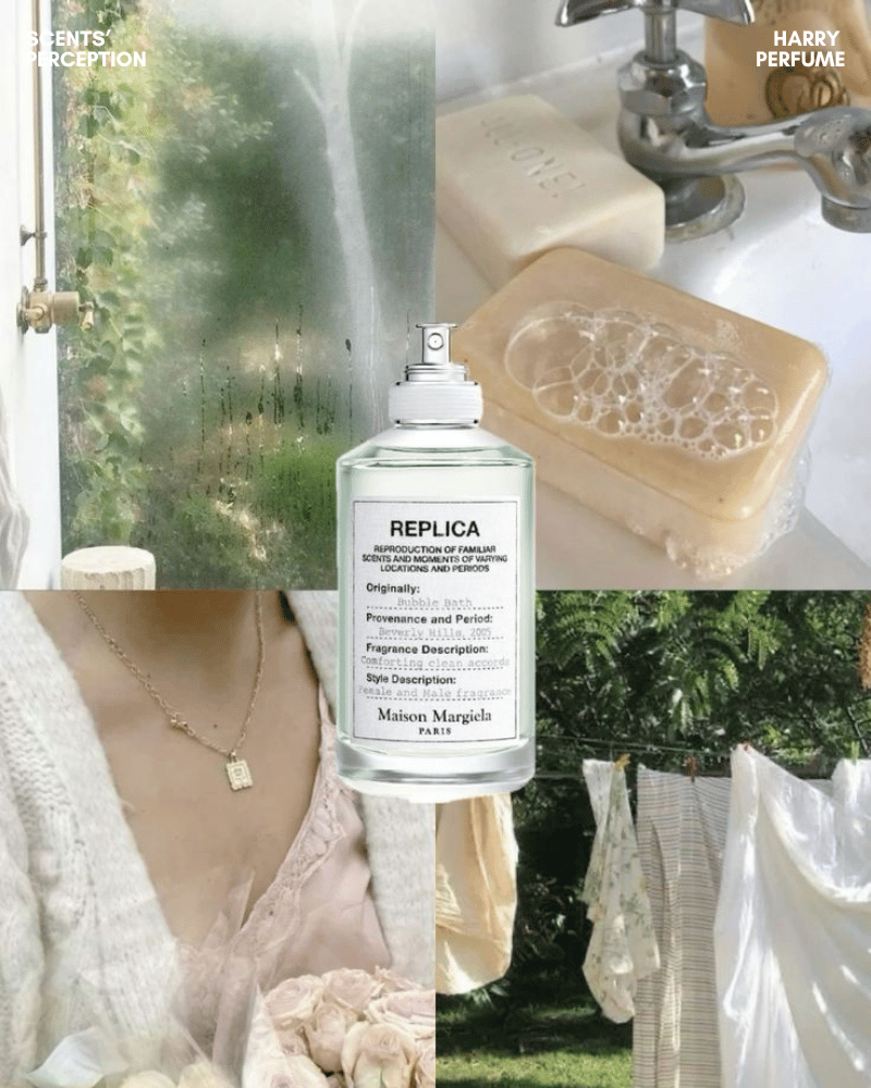 Bubble Bath mở đầu sạch thoáng với bọt xà phòng, bergamot và tiêu hồng nhẹ, rồi nhanh chóng dịu mềm.