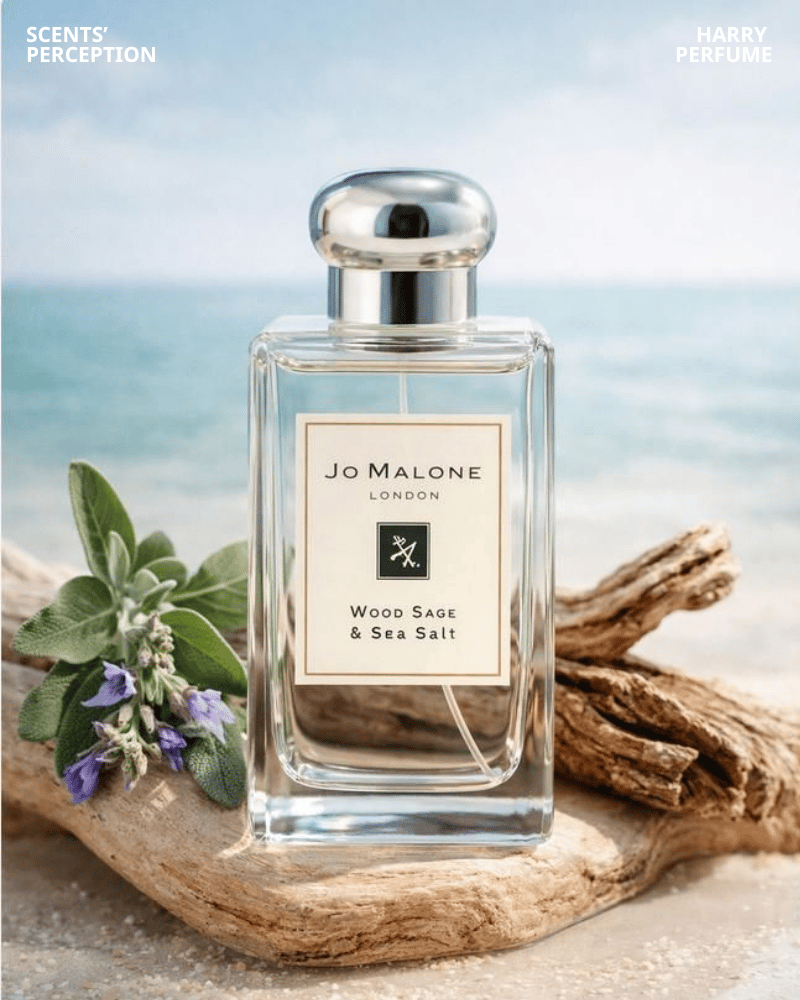 Jo Malone Wood Sage & Sea Salt là nước hoa biển nhẹ nhàng, kết hợp muối biển, xô thơm, gỗ tuyết tùng và hổ phách tự nhiên, thoáng đãng