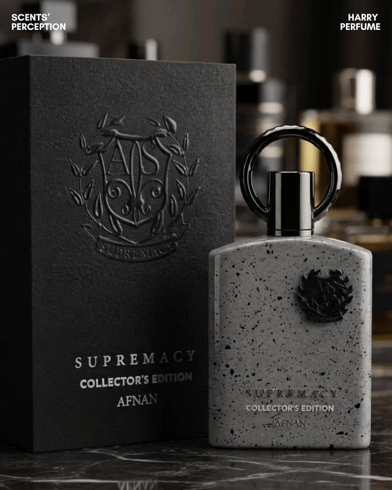 Afnan Supremacy Collector Edition kết hợp trái cây, hoa trắng và gỗ ấm, tạo phong cách nam tính, hiện đại.