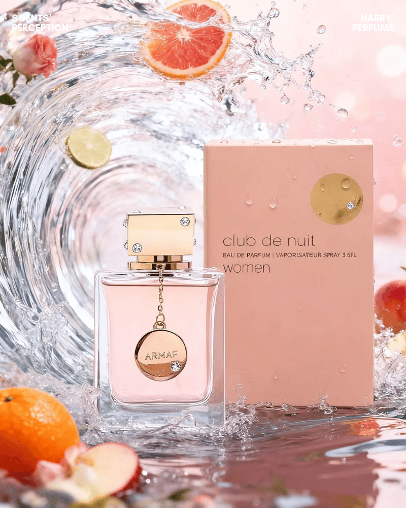 Armaf Club De Nuit Woman thanh lịch với citrus, hoa hồng, jasmine và patchouli, phù hợp sinh viên chỉn chu.