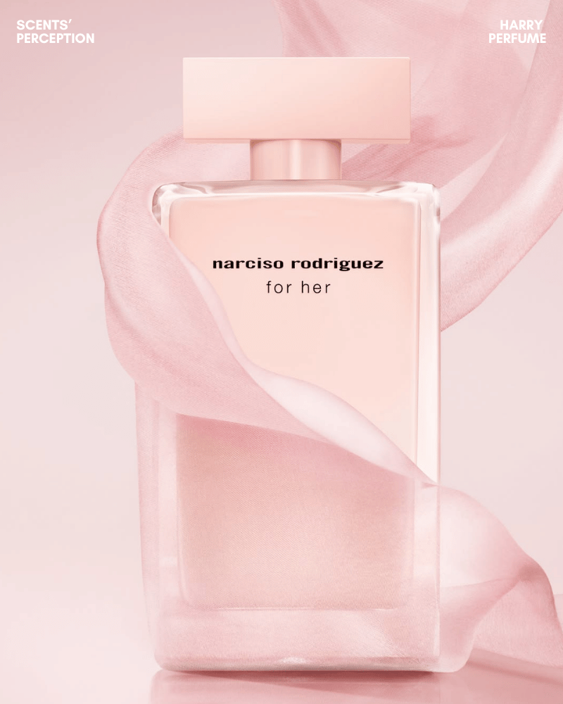 Narciso Rodriguez For Her EDP trưởng thành với đào, hoa hồng, musk phấn ấm, đầy nữ tính và thanh lịch.