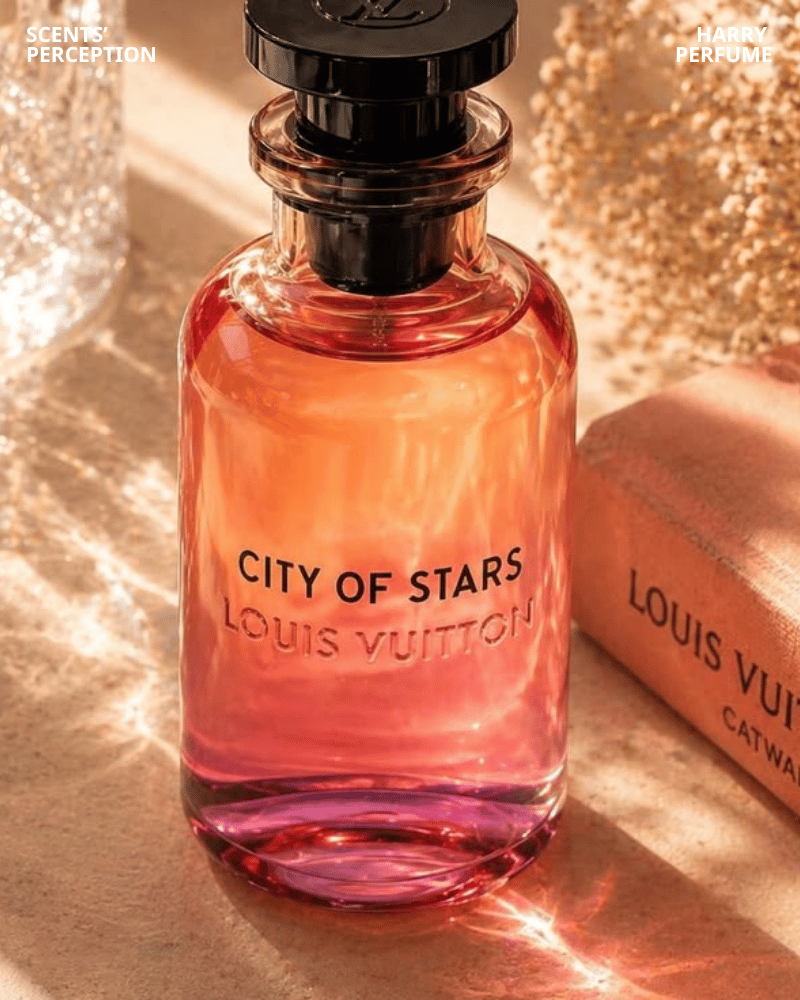 Louis Vuitton City Of Stars mang hương citrus sáng, hoa nhẹ và nền ấm mềm, sang trọng, cuốn hút cho đêm hè.