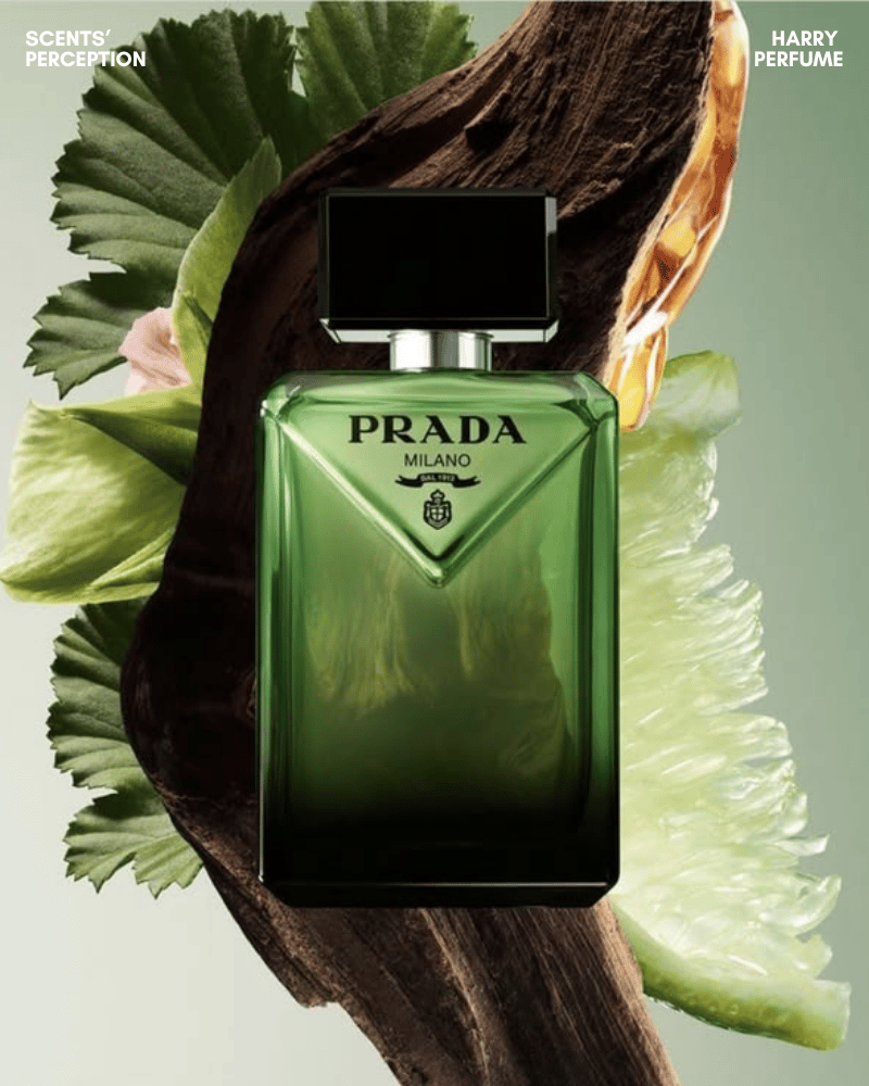 Phong lữ Bourbon mang đến sắc xanh sạch, hơi hoa, giúp Prada Paradigme nam tính, mềm mại và lịch lãm