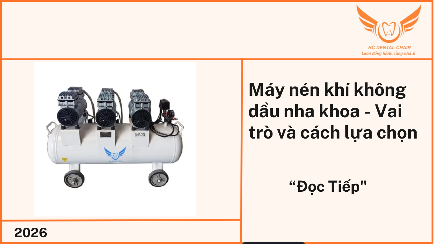 Máy nén khí không dầu nha khoa - Vai trò và cách lựa chọn