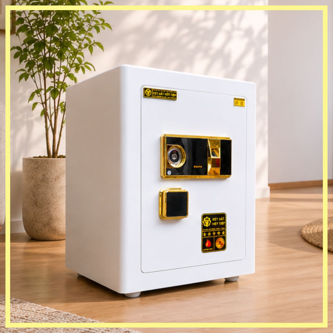 KÉT VIỆT TIỆP B56VT_KHOÁ VÂN TAY_55Kg_BO GÓC KHÔNG BẢN LỀ