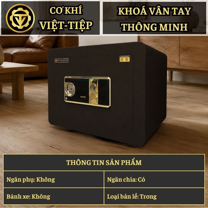 KÉT VIỆT TIỆP B38VT_KHOÁ VÂN TAY_38Kg_BO GÓC KHÔNG BẢN LỀ