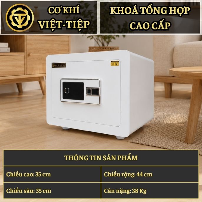 KÉT VIỆT TIỆP B38EVT_VÂN TAY + ĐIỆN TỬ_38Kg_BO GÓC KHÔNG BẢN LỀ