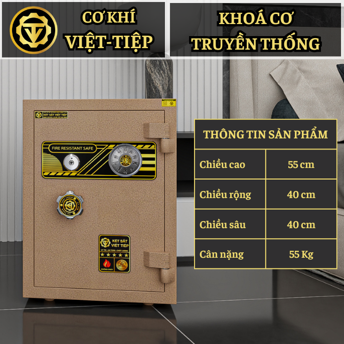 KÉT VIỆT TIỆP K65C_KHOÁ CƠ_55Kg