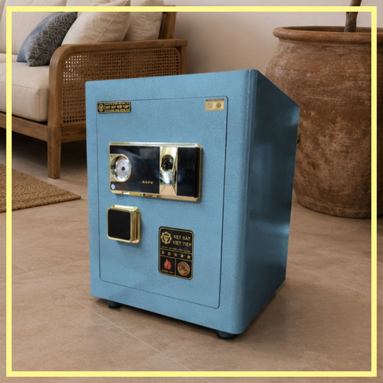 KÉT VIỆT TIỆP B50VT_KHOÁ VÂN TAY_45Kg_BO GÓC KHÔNG BẢN LỀ