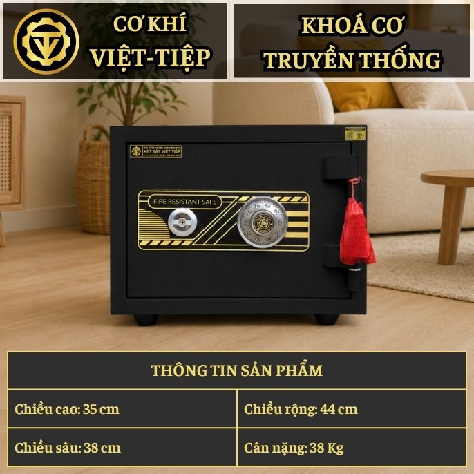 KÉT VIỆT TIỆP K38C_KHOÁ CƠ_38Kg