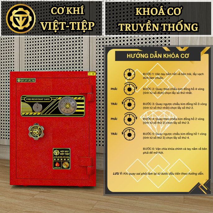 KÉT VIỆT TIỆP K65C_KHOÁ CƠ_55Kg