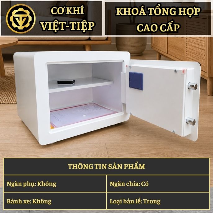 KÉT VIỆT TIỆP B38EVT_VÂN TAY + ĐIỆN TỬ_38Kg_BO GÓC KHÔNG BẢN LỀ