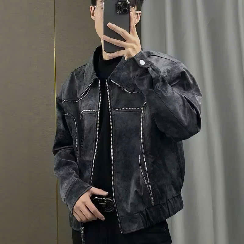 Áo Khoác Phối Dây Kéo