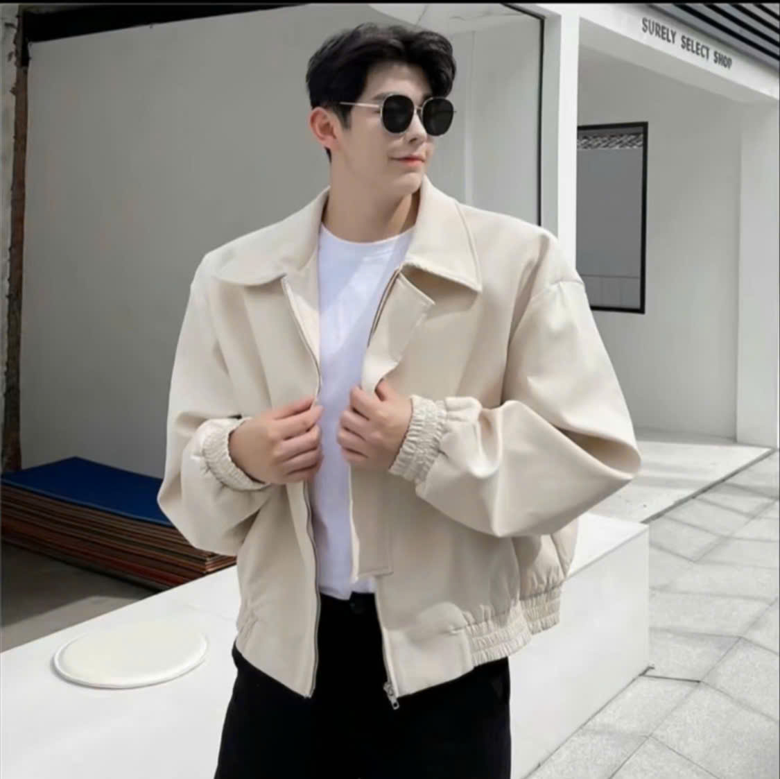 Áo Khoác Vải Miro _ Form Crop Hack Dáng