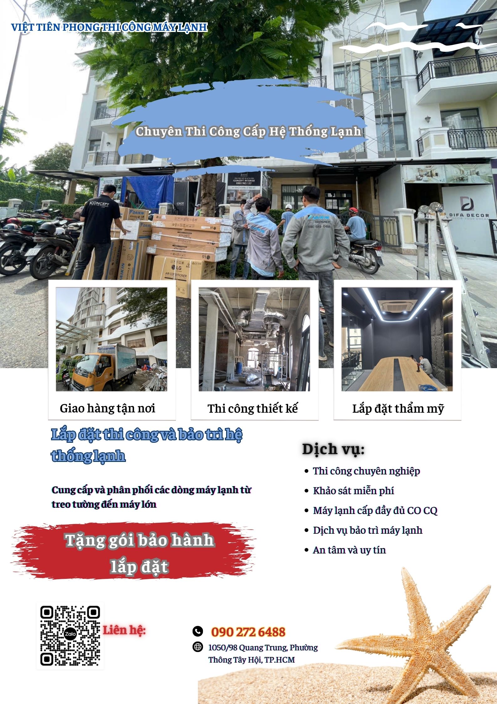 VIỆT TIÊN PHONG – CHUYÊN THI CÔNG VÀ CUNG CẤP HỆ THỐNG LẠNH TẠI TP.HCM