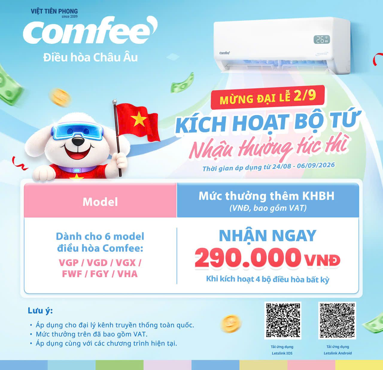 COMFEE KHUYẾN MÃI THÁNG 8/2026: KÍCH HOẠT BẢO HÀNH – NHẬN THƯỞNG LỚN