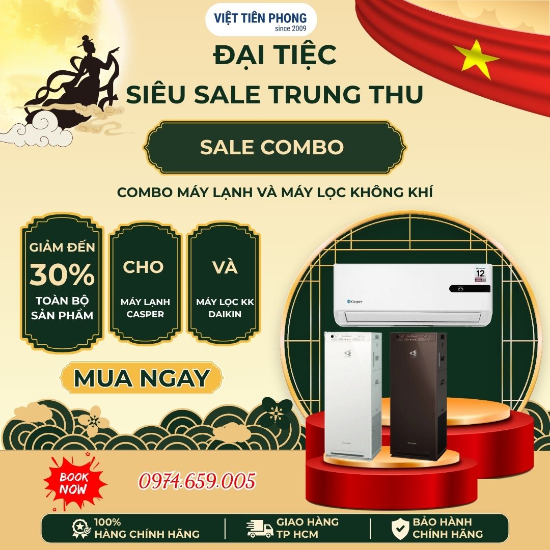 ĐẠI TIỆC SIÊU SALE TRUNG THU – ƯU ĐÃI COMBO MÁY LẠNH CASPER & MÁY LỌC KHÔNG KHÍ DAIKIN