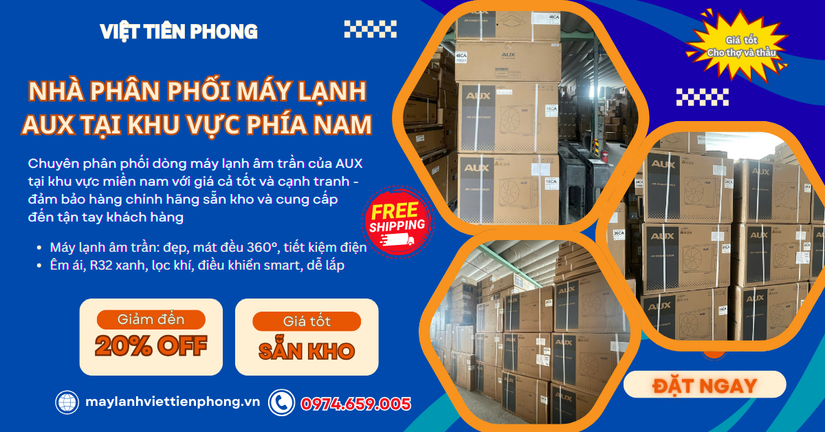Máy lạnh âm trần AUX – Giải pháp làm mát hiện đại cho không gian Việt