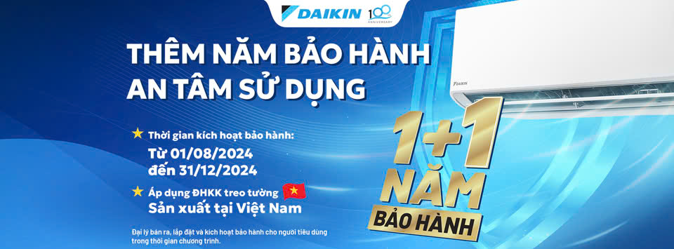 Ưu Đãi Sốc từ Daikin - Việt Tiên Phong: Bảo Hành 2 Năm và Cam Kết Chất Lượng