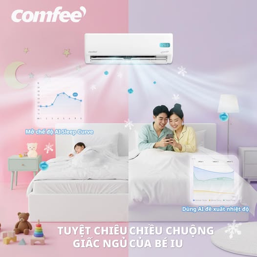 Máy lạnh Comfee CFS-10VGE – Tuyệt chiêu giúp bé ngủ sâu hơn, mẹ an tâm hơn