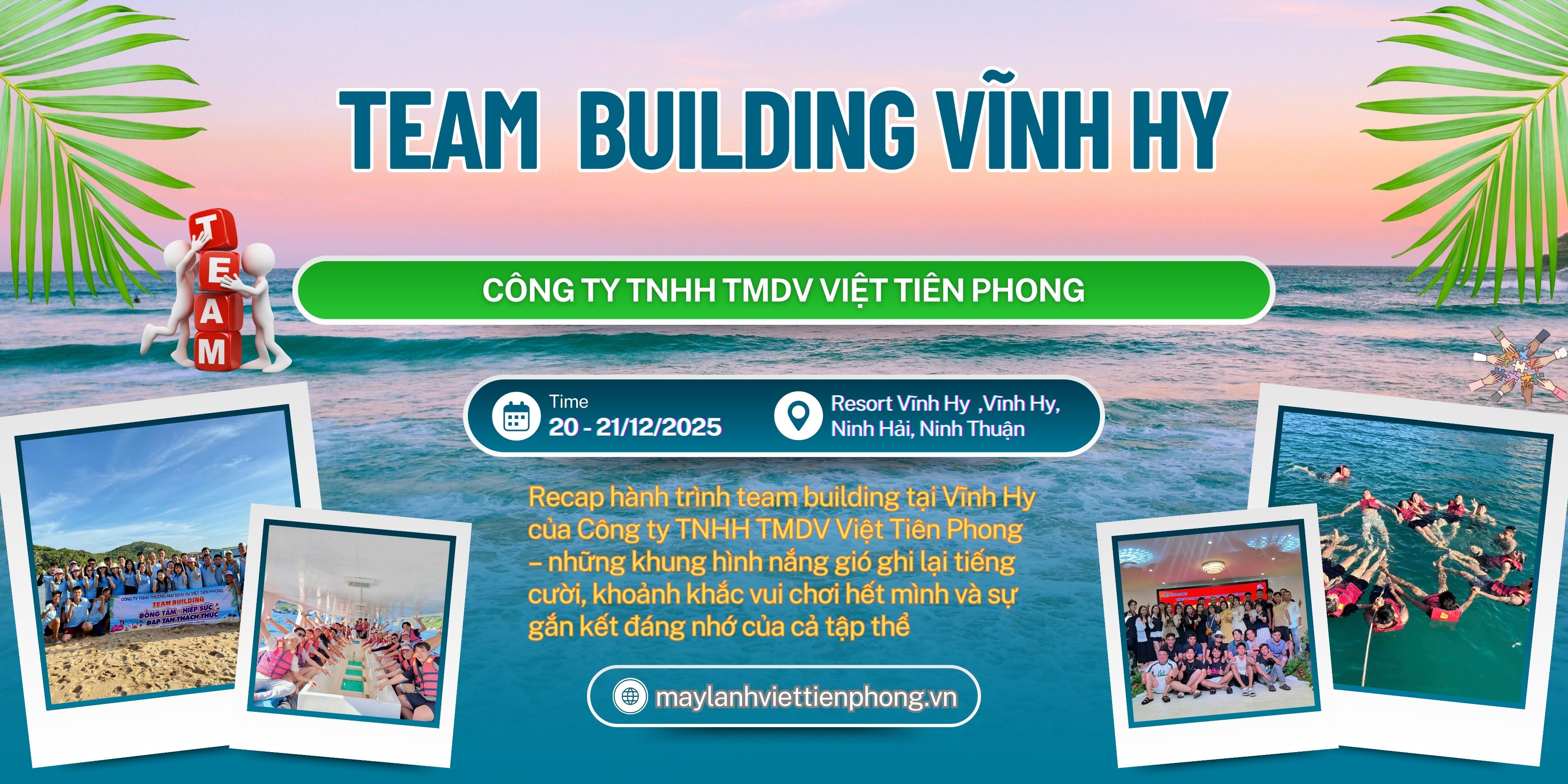 Team Building Vĩnh Hy 2025 – Hành Trình Gắn Kết Của Công Ty TNHH TMDV Việt Tiên Phong
