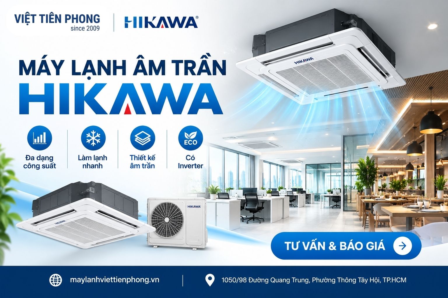 Máy Lạnh Âm Trần Hikawa: Công Suất, Ưu Điểm Và Các Model Đáng Tham Khảo