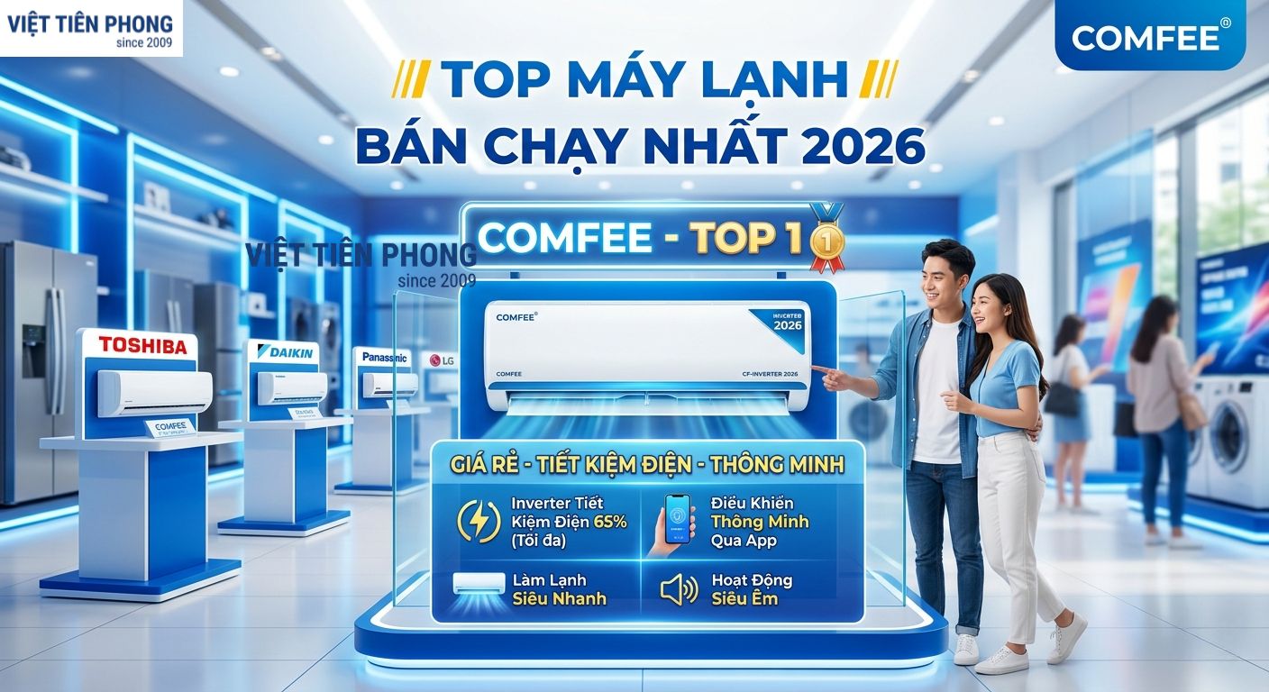 Top máy lạnh giá tốt, tiết kiệm điện đáng mua nhất 2026 khu vực phía Nam