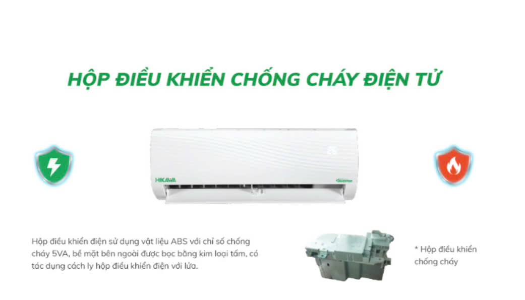 Hộp chống cháy điện tử trong máy lạnh HIKAWA: An toàn và Hiệu quả