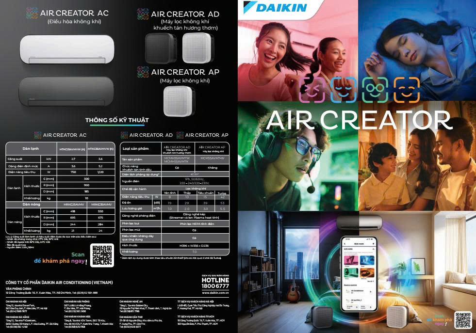 Daikin Air Creator 2026: Cá Nhân Hóa Không Khí – Giải Pháp 2 Trong 1 Đột Phá