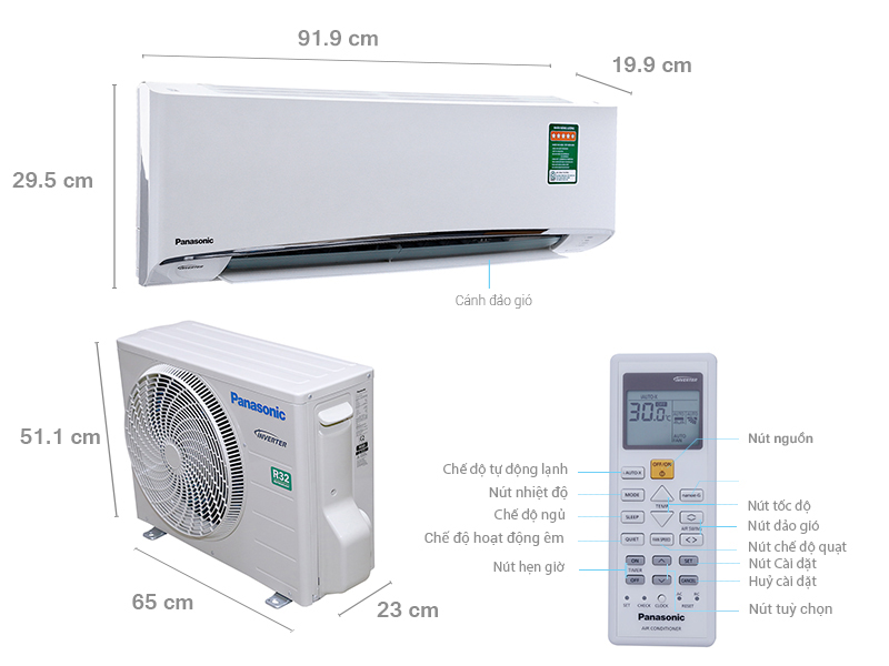 Máy lạnh Panasonic Inverter 2.5HP CU/CS-U24BKH-8 - Model cao cấp
