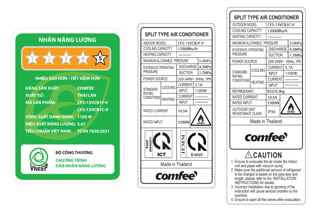 Comfee CFS-13VCB1 - 1.5HP - Máy lạnh Inverter Cao Cấp