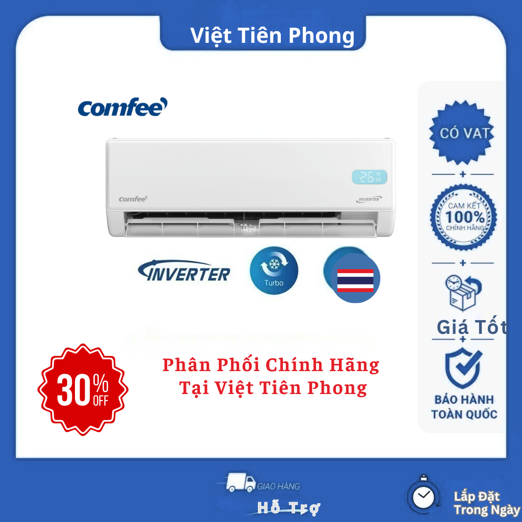 Máy lạnh Comfee Inverter 1.5 HP CFS-13VGEF model cao cấp