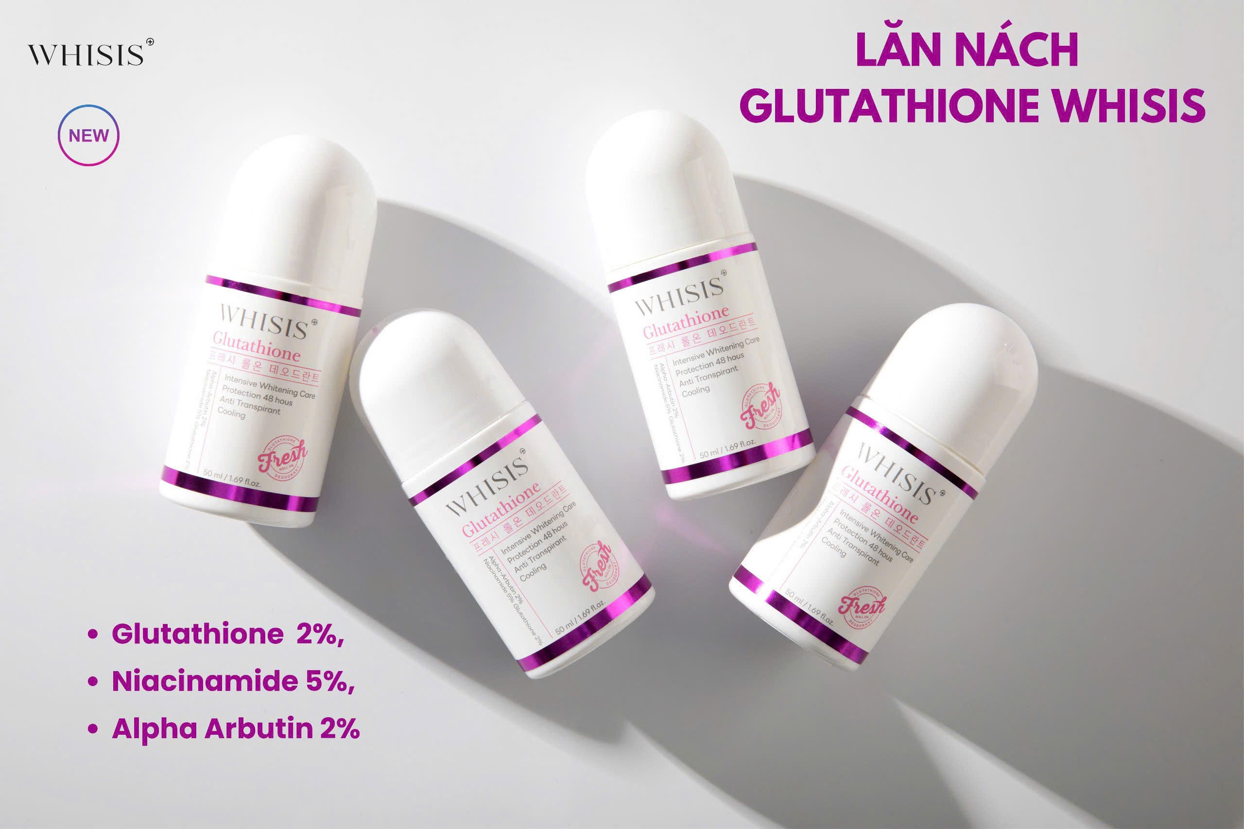 Lăn khử mùi dưỡng trắng da trị thâm Glutathione Whisis có tốt không?