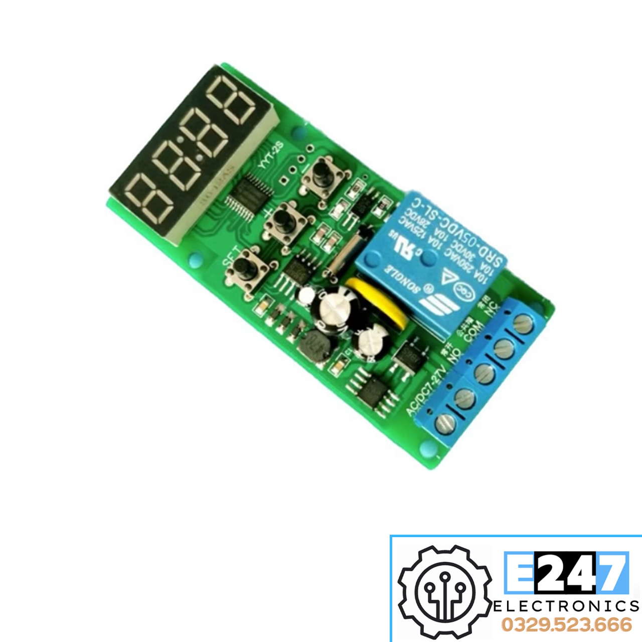 MODULE HẸN GIỜ THEO THỜI GIAN THỰC ĐÓNG NGẮT BẰNG RELAY 7-27V DC/AC