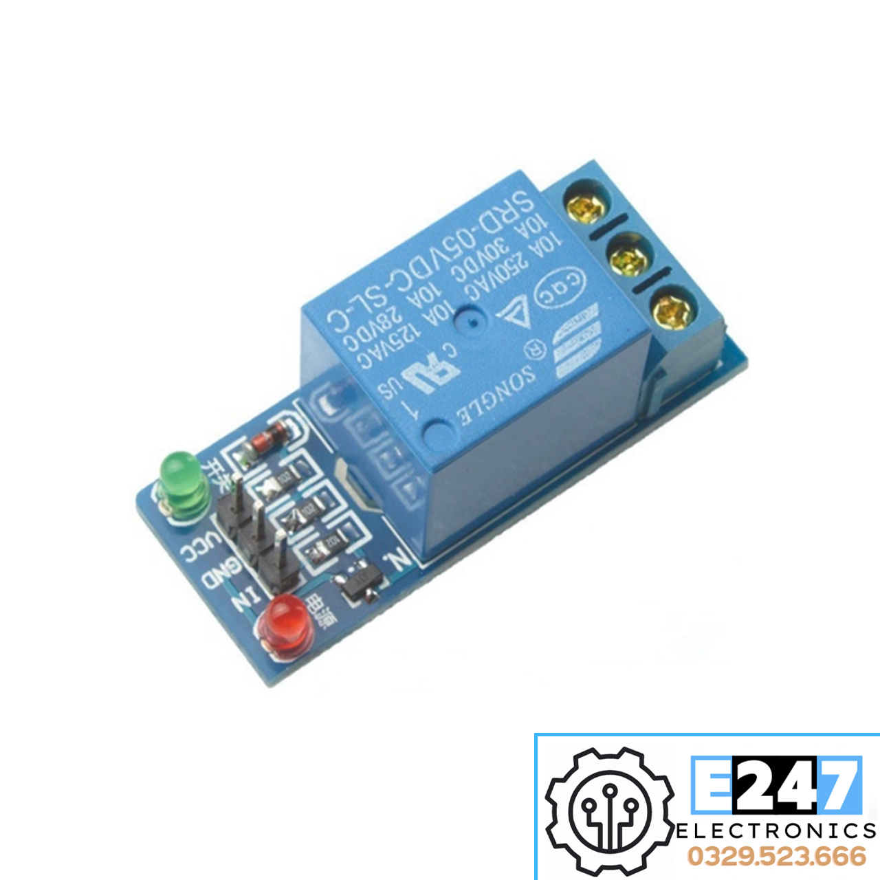 MODULE RELAY 1 KÊNH 5V-220VAC10A V1