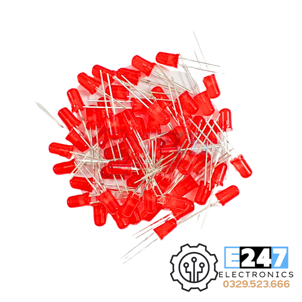 Led phủ màu 5mm 2.8-3.2V (10c)