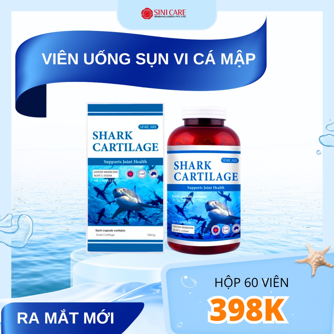 RA MẮT MỚI - GIÁ CHỈ 398K  VIÊN UỐNG VI CÁ MẬP SINI CARE - GIẢI PHÁP VÀNG CHO XƯƠNG KHỚP KHỎE MẠNH
