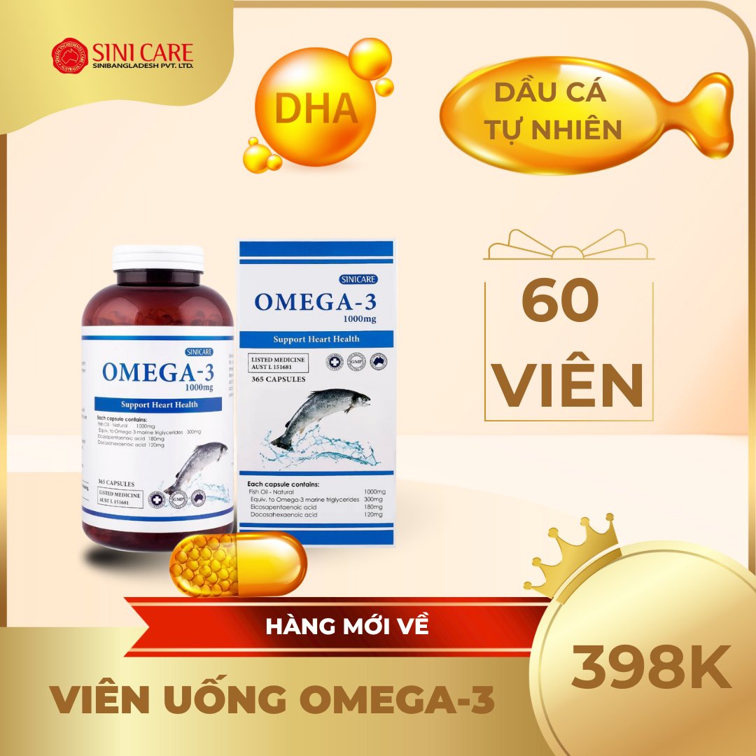 RA MẮT VIÊN UỐNG OMEGA 3 - CHÌA KHÓA VÀNG CHO SỨC KHỎE  HỘP NHỎ TIỆN LỢI 60 VIÊN CHỈ  398K